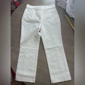 Derek Lam Crisp White crop flare split trousers capris